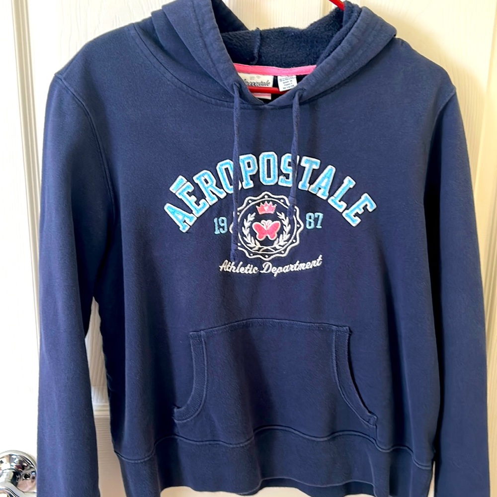 Aeropostale size XL navy blue hooded sweatshirt